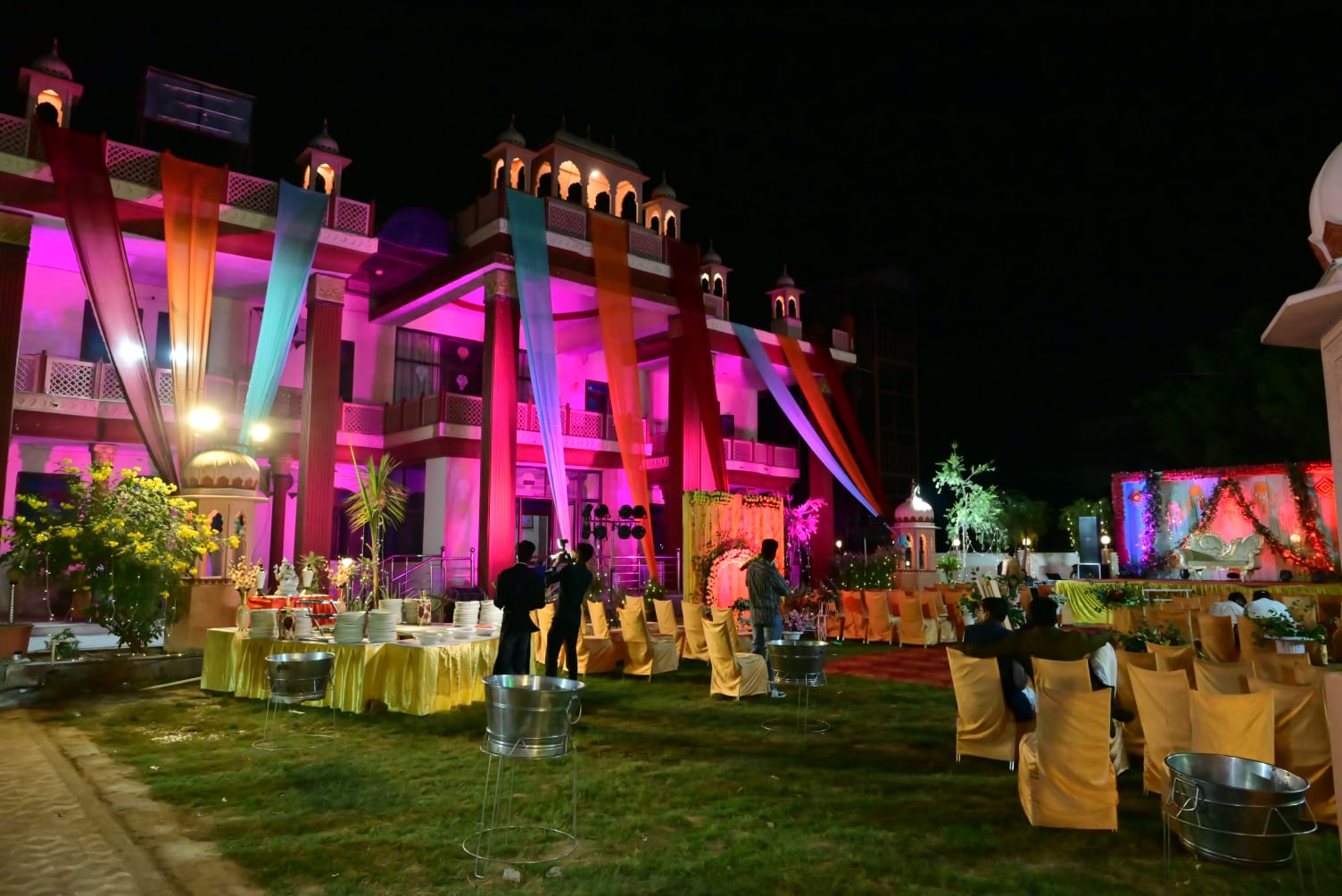 Haldi Ceremony in the Courtyard